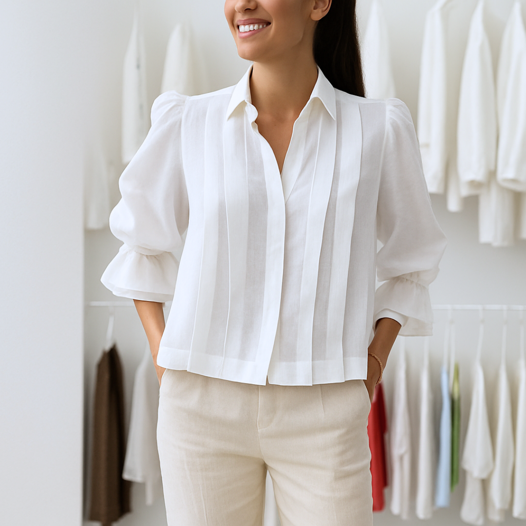 Nora™ | Elegant pleated shirt