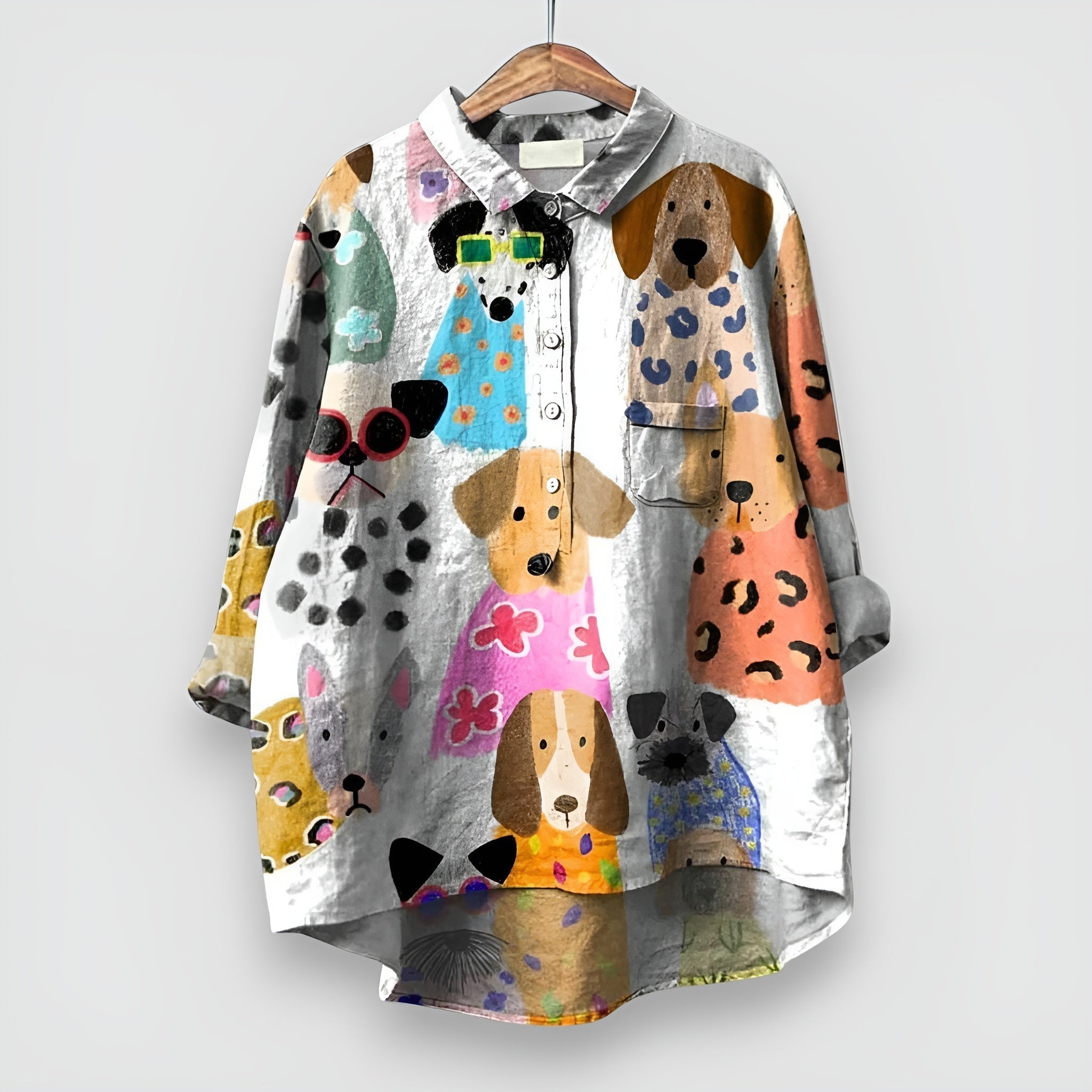 Isabella™ | blouse with dog motif