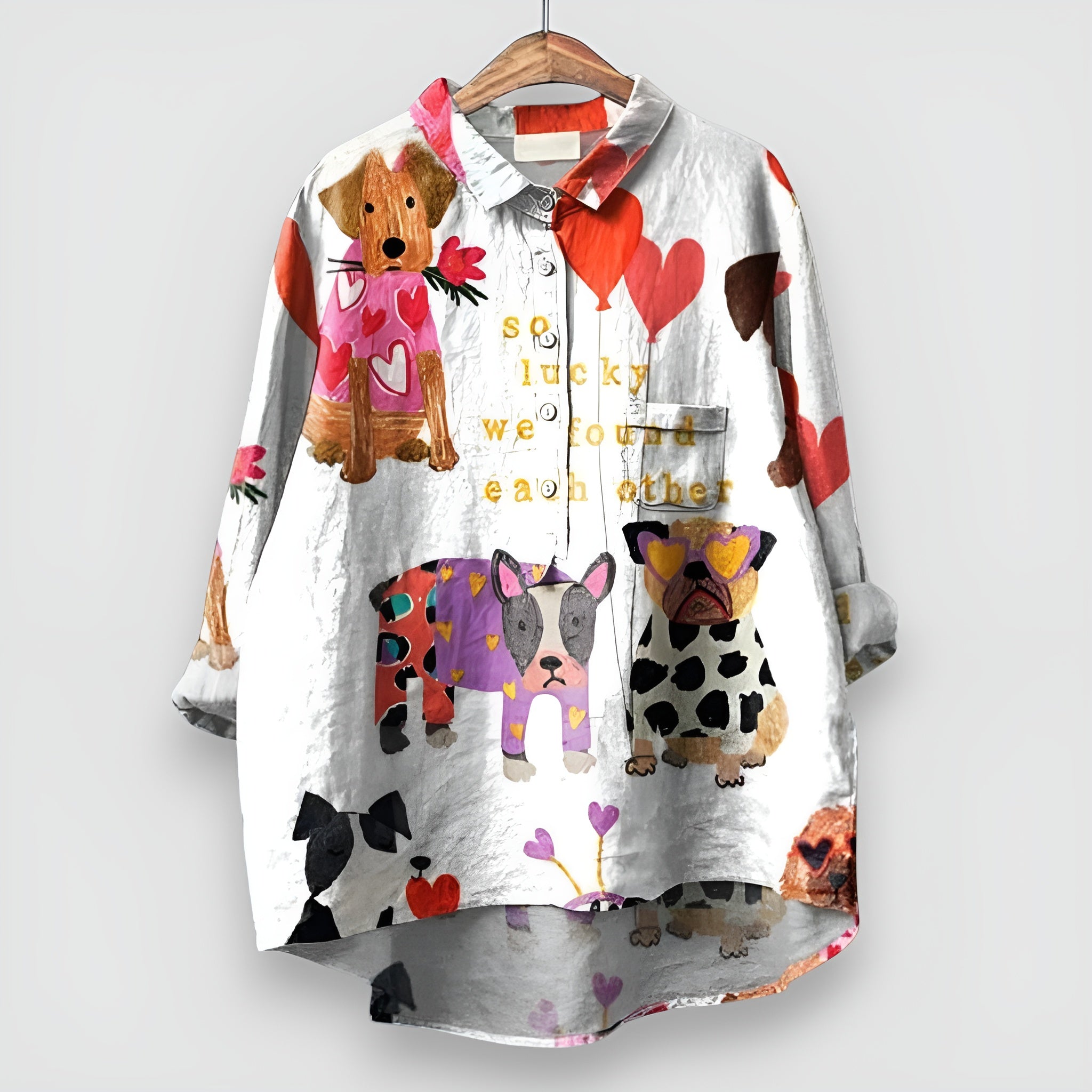 Isabella™ | blouse with dog motif