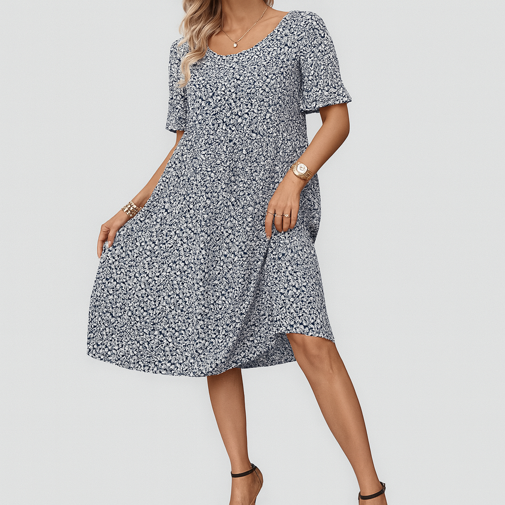 Isabella™ Elegant Floral Midi Dress for Women