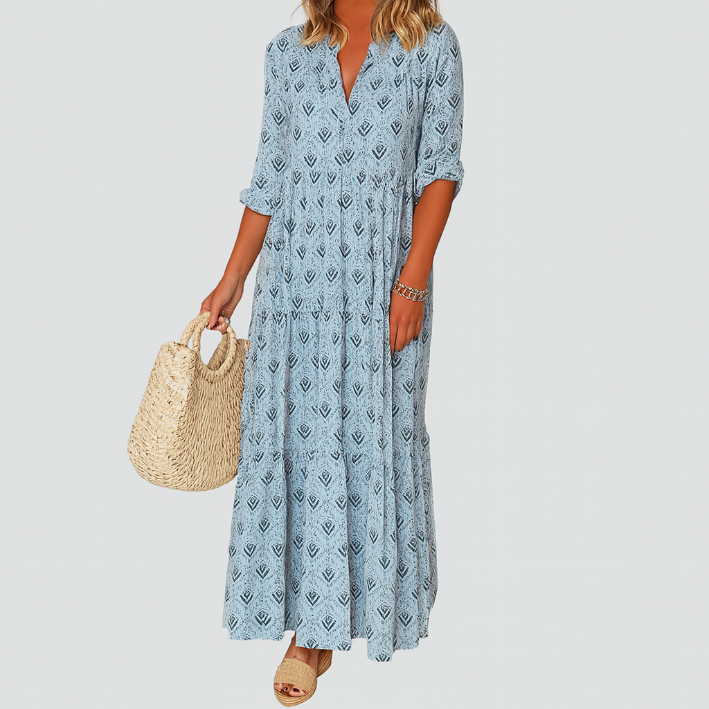 Isabella™ Printed Boho Maxi Dress