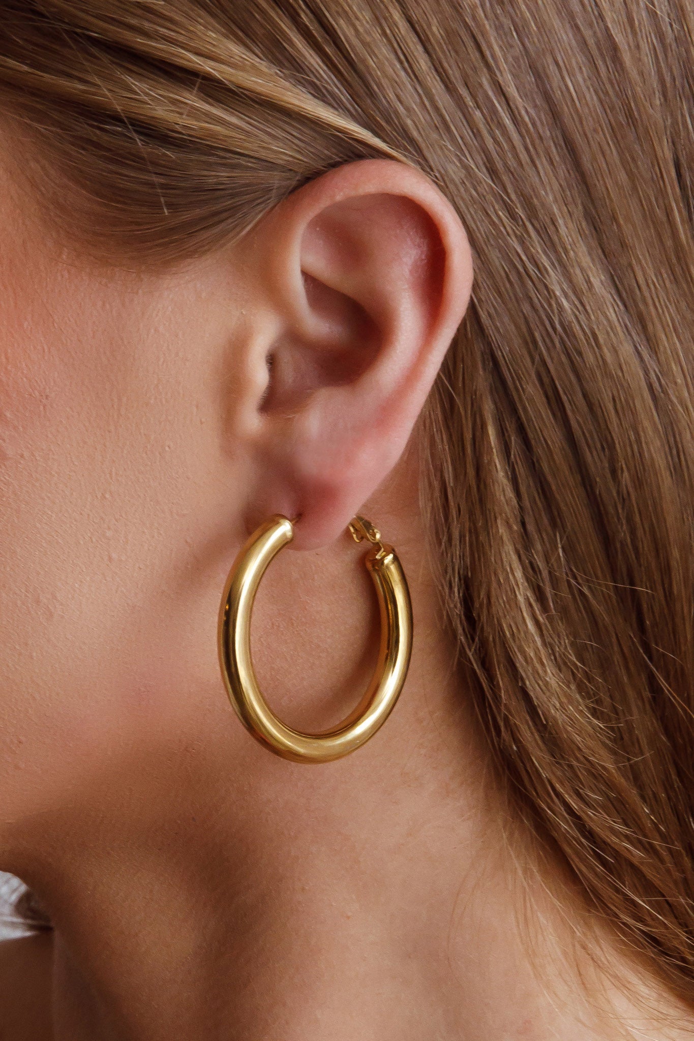 Medusa Hoop Earrings Gold