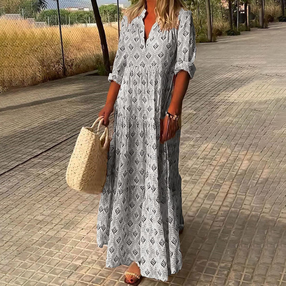 Isabella™ Printed Boho Maxi Dress