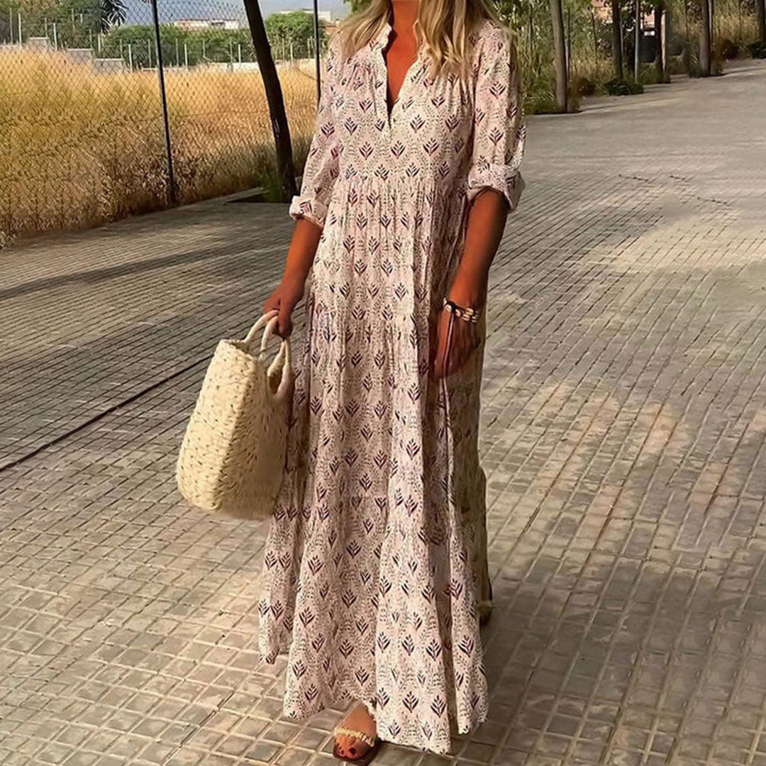 Isabella™ Printed Boho Maxi Dress