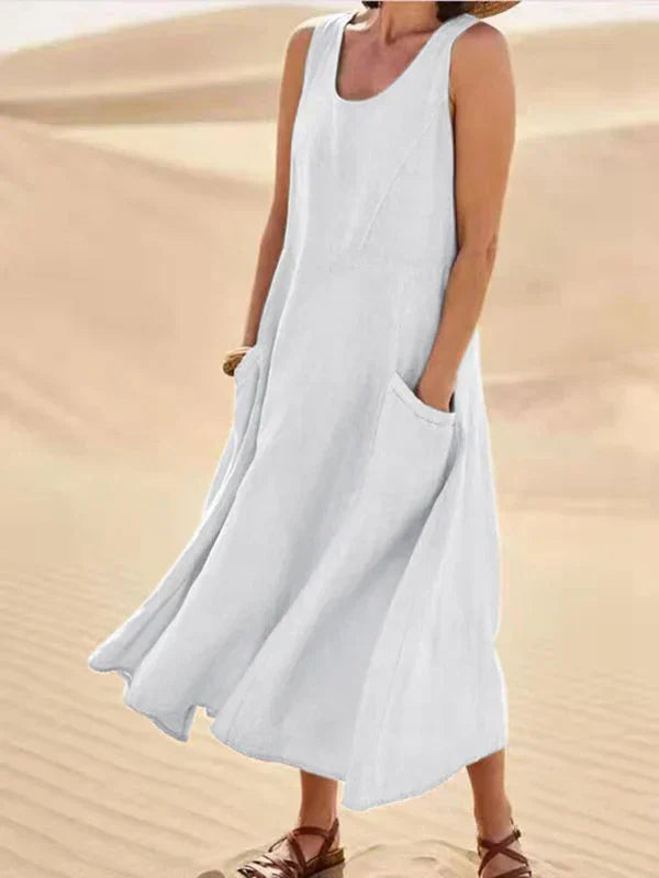 Isabella™ Sleeveless Flowy Midi Dress